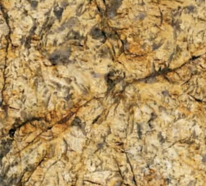 Alaska Gold swatch, gold ground with dark veins and clusters