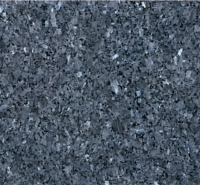 Blue Pearl swatch, dark blue-grey ground with silver-blue crystals