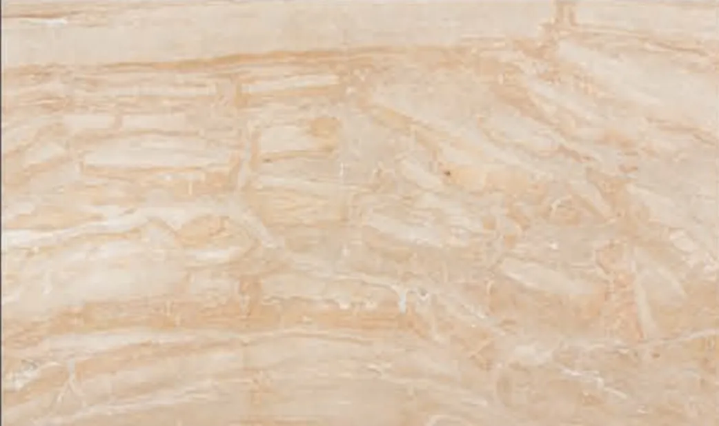Breccia Oniciata slab, beige-pink ground with flowing onyx-like bands