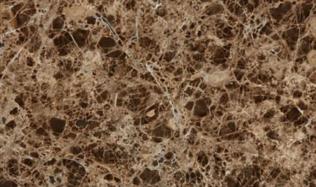 Emperador Dark slab, dark brown ground with light irregular veins
