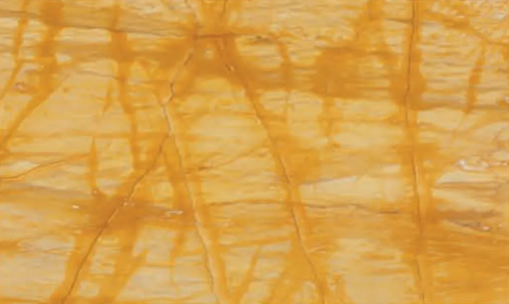 Giallo Siena slab, golden-yellow ground with amber veins