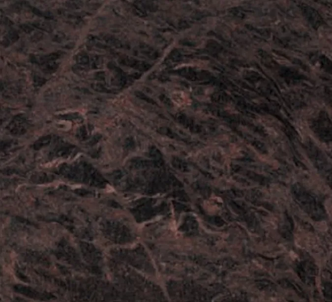 Himalayan Blue swatch, dark wine-brown ground with a flowing texture
