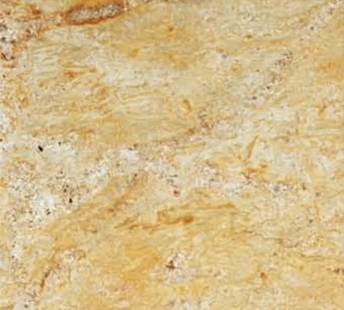 Imperial Gold swatch, bright yellow-gold ground with white clouding