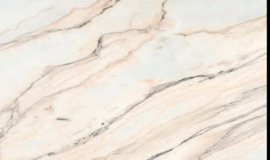 Michelangelo Peach slab, ivory ground with peach and grey flowing veins