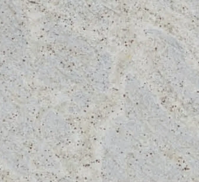 New River White slab, white ground with fine grey veining and red specks