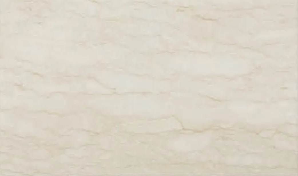 Perlato Sicilia slab, ivory-beige ground with pearl-like shell patterns