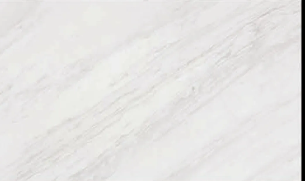 Platinum White slab, white ground with soft diagonal grey banding