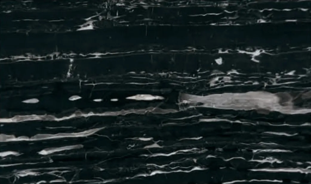 Portoro Silver slab, black ground with silver-white horizontal veins