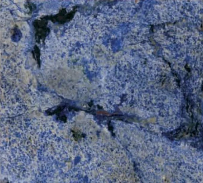 Sodalite Blue swatch, royal blue ground with white and dark veins