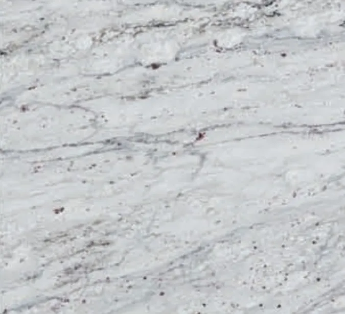 Thunder White swatch, white ground with grey and burgundy flowing veins